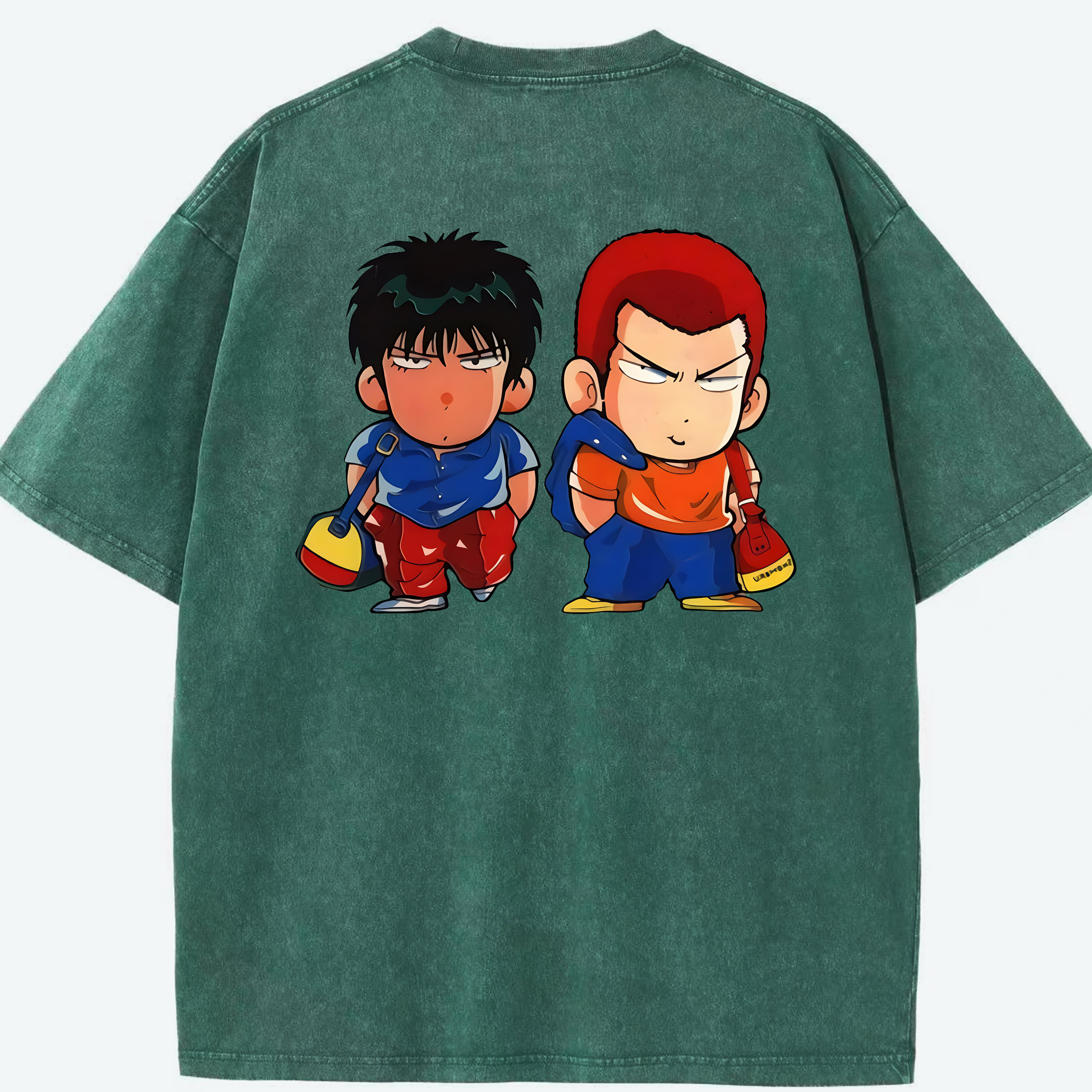 （画像用） SLAM DUNK／スラムダンク 綿100% ヴィンテージ風 半袖Tシャツ（背面プリント）